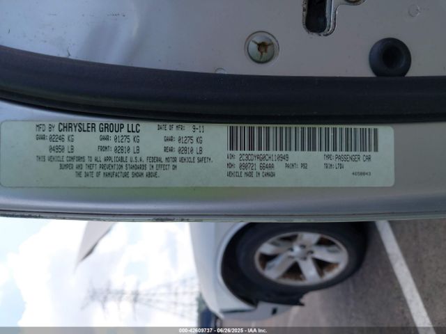 2012 DODGE CHALLENGER 2C3CDYAG0CH110949 Photo 8