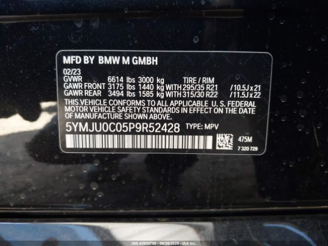 2023 BMW X5 M 5YMJU0C05P9R52428 Photo 8