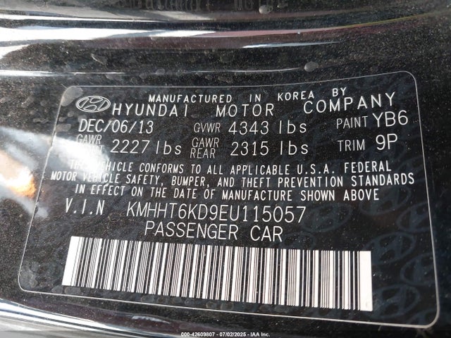 KMHHT6KD9EU115057 Hyundai dohc theta - fr