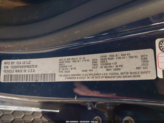 1C6SRFKM3PN507514 RAM 1500
