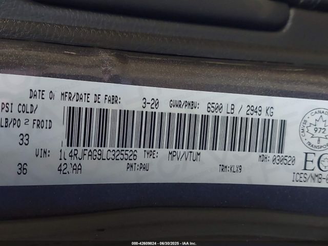 2020 JEEP GRAND CHEROKEE 1C4RJFAG9LC325526 Photo 8