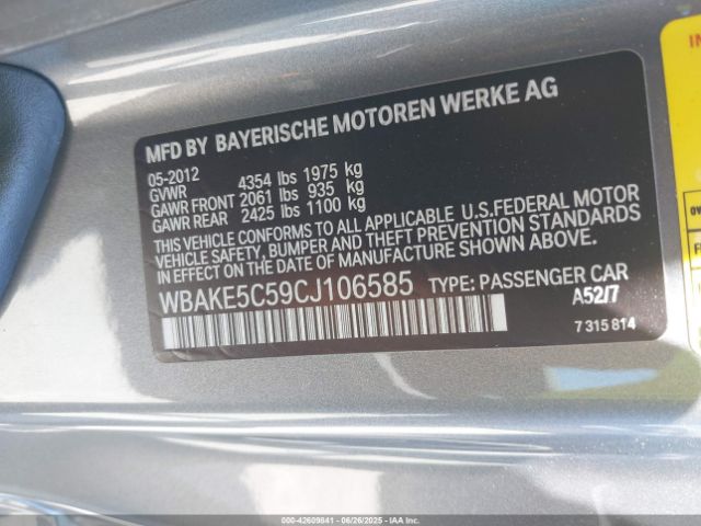 2012 BMW 328I WBAKE5C59CJ106585 Photo 8