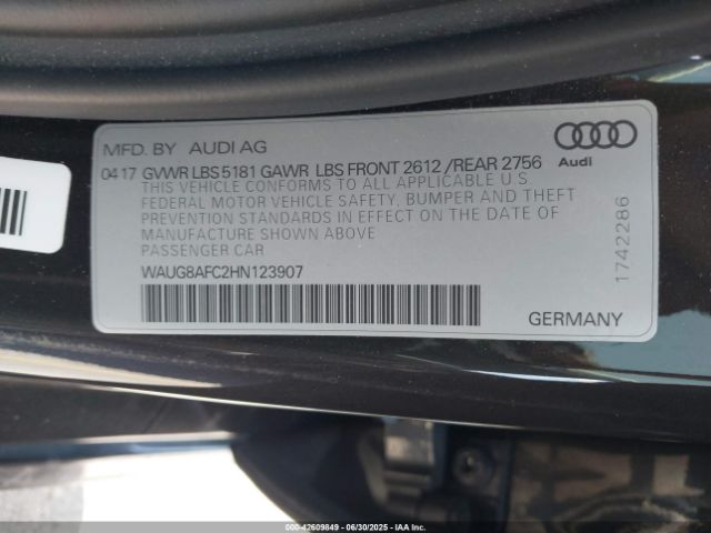 2017 AUDI A6 WAUG8AFC2HN123907 Photo 8