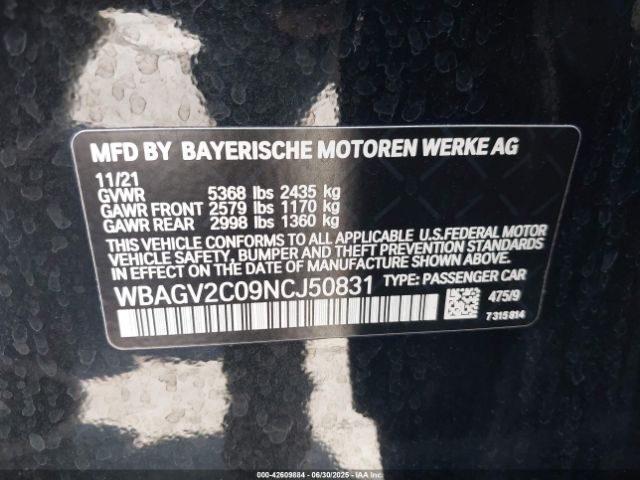 2022 BMW 840 GRAN COUPE WBAGV2C09NCJ50831 Photo 8