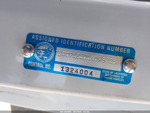 1HGCV1F30LA076825 Honda l15be