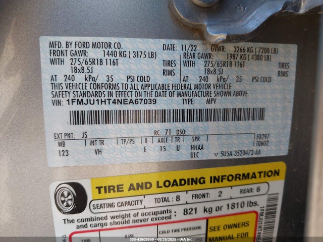 1FMJU1HT4NEA67039 Ford gtdi