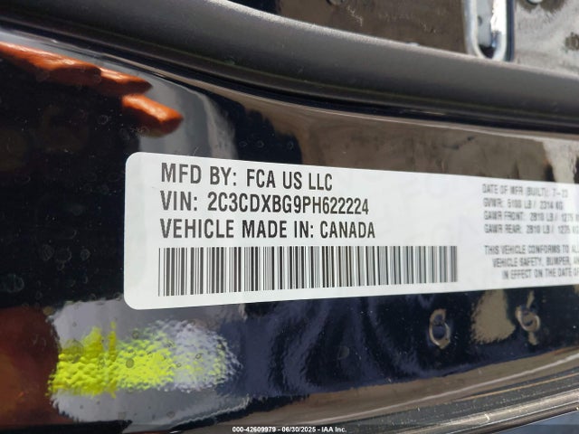 Dodge 2023 2023 2C3CDXBG9PH622224 Image 9