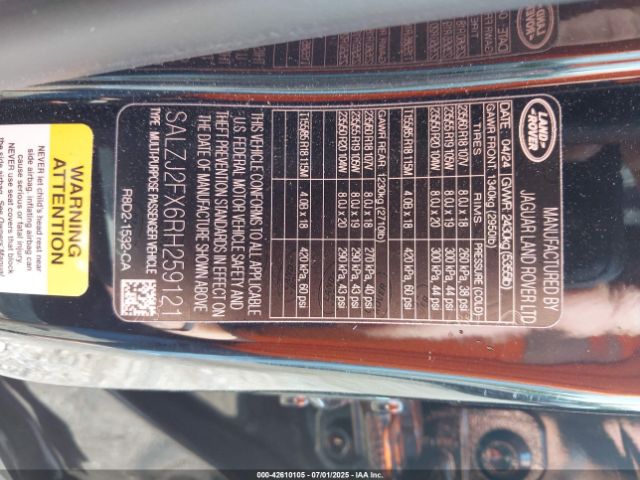 2024 LAND ROVER RANGE ROVER EVOQUE SALZJ2FX6RH259121 Photo 8