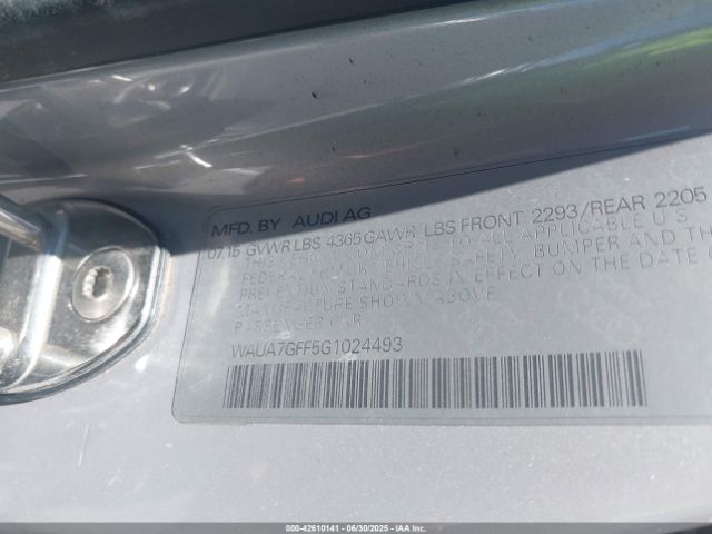 2016 AUDI A3 WAUA7GFF5G1024493 Photo 8