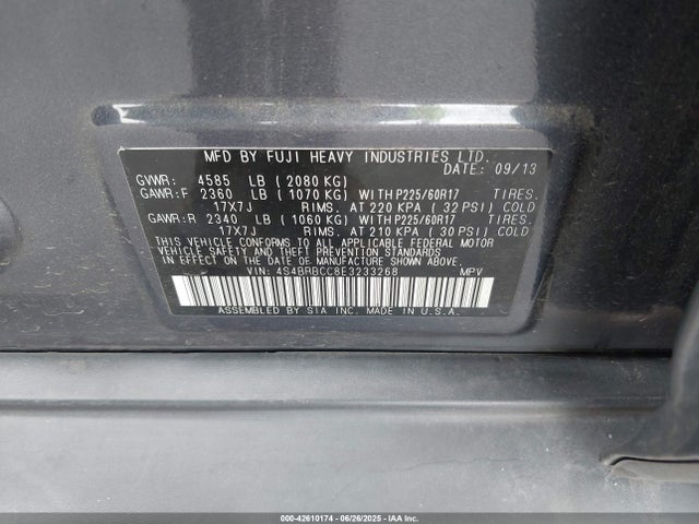 Subaru 2.5na u5 2014 4S4BRBCC8E3233268 Image 9