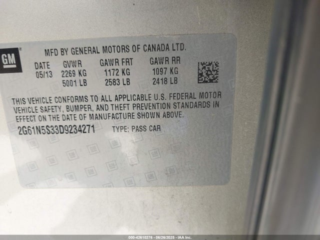2013 CADILLAC XTS 2G61N5S33D9234271 Photo 8