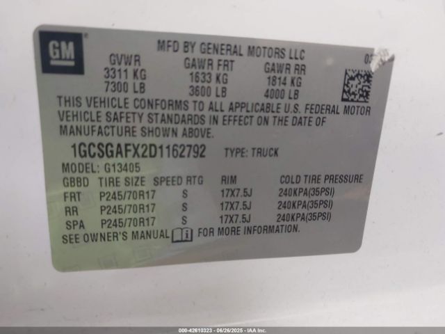 2013 CHEVROLET EXPRESS 1500 1GCSGAFX2D1162792 Photo 8