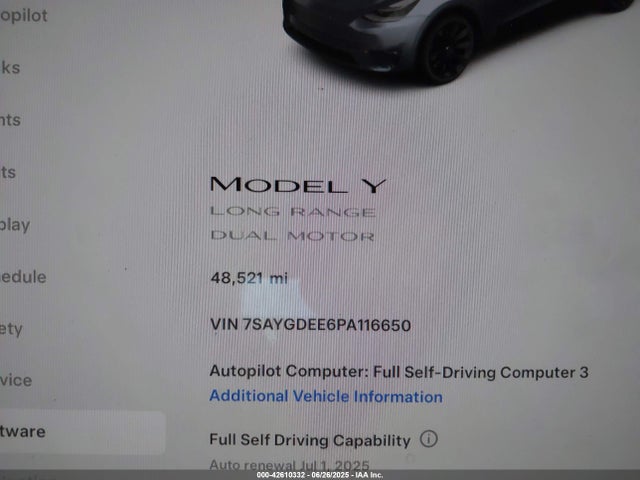 2023 TESLA MODEL Y 7SAYGDEE6PA116650 Photo 6