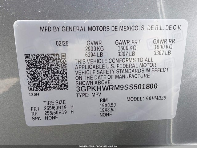 Honda x0b+ec5 2025 3GPKHWRM9SS501800 Image 9