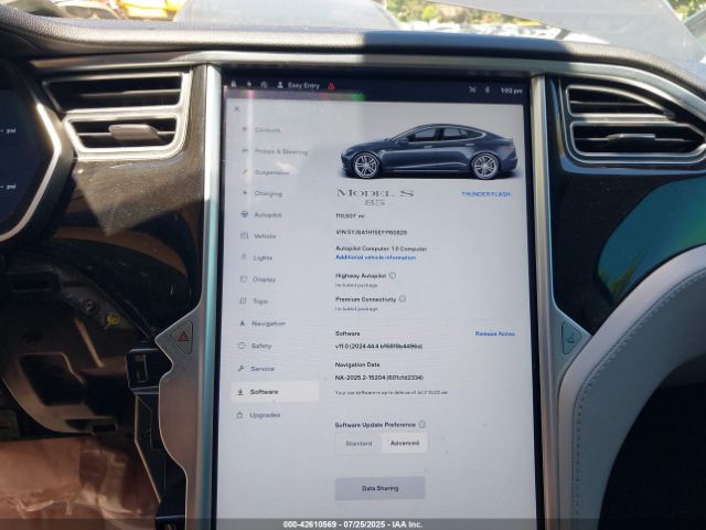 2014 TESLA MODEL S 5YJSA1H15EFP60829 Photo 6