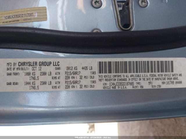 2013 JEEP COMPASS 1C4NJCEB5DD187085 Photo 8