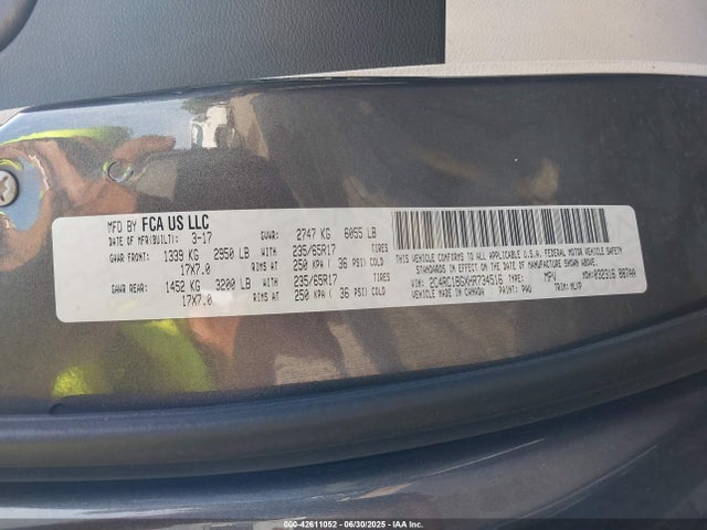 2C4RC1BGXHR734516 Chrysler Pacifica
