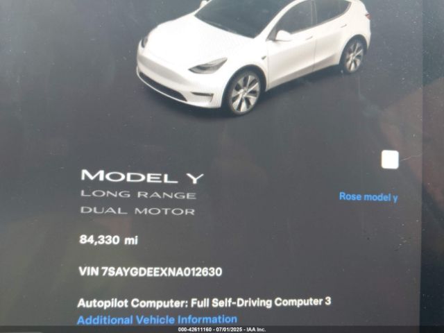 2022 TESLA MODEL Y 7SAYGDEEXNA012630 Photo 6