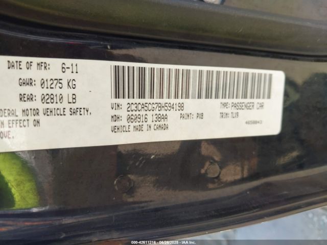 2011 CHRYSLER 300 2C3CA5CG7BH594198 Photo 8