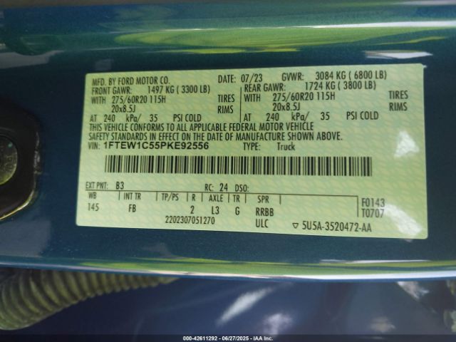 2023 FORD F-150 1FTEW1C55PKE92556 Photo 8