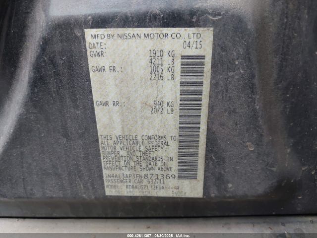 1N4AL3AP3FN871369 Nissan 2015