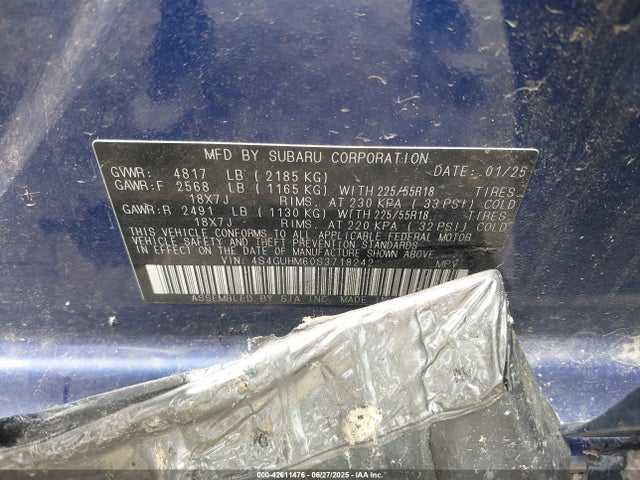 4S4GUHM60S3718242 Subaru na