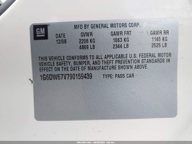 2009 CADILLAC STS 1G6DW67V790159439 Photo 8