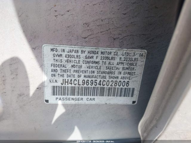 2004 ACURA TSX JH4CL96954C028006 Photo 8