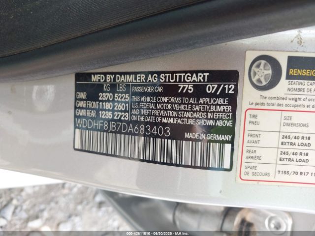 2013 MERCEDES-BENZ E 350 WDDHF8JB7DA683403 Photo 8