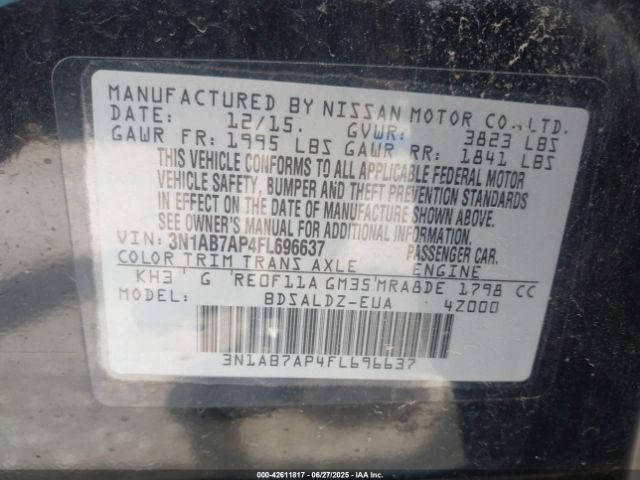 2015 NISSAN SENTRA 3N1AB7AP4FL696637 Photo 8