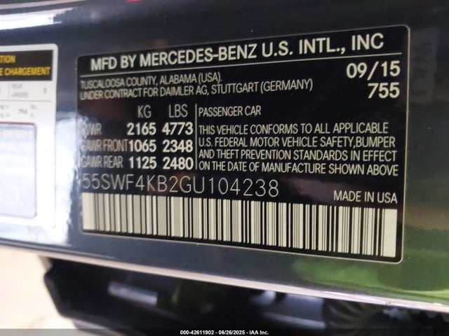Mercedes-Benz C-Class 2016 55SWF4KB2GU104238 Image 9