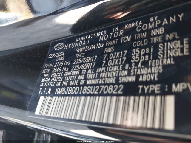 2025 HYUNDAI TUCSON HYBRID KM8JBDD18SU270822 Photo 8