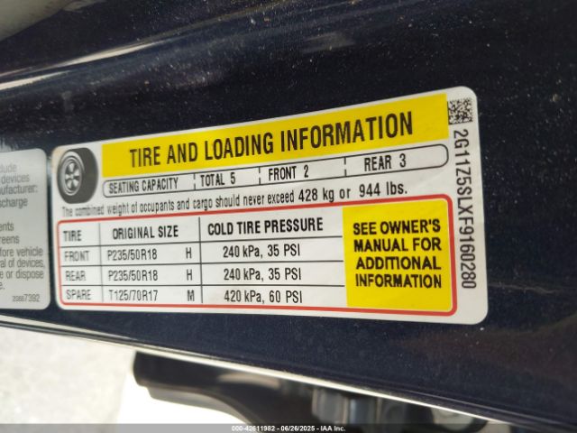 2015 CHEVROLET IMPALA 2G11Z5SLXF9160280 Photo 8