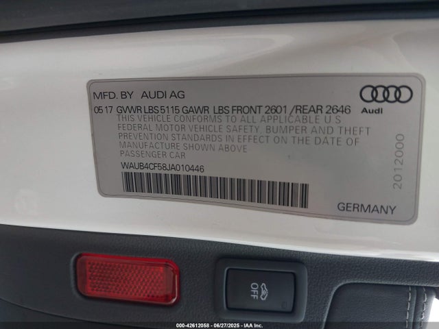 2018 AUDI S5 WAUB4CF58JA010446 Photo 8