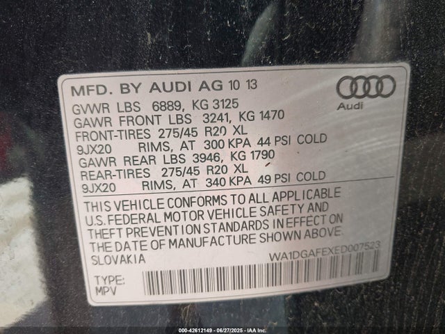 2014 AUDI Q7 WA1DGAFEXED007523 Photo 8
