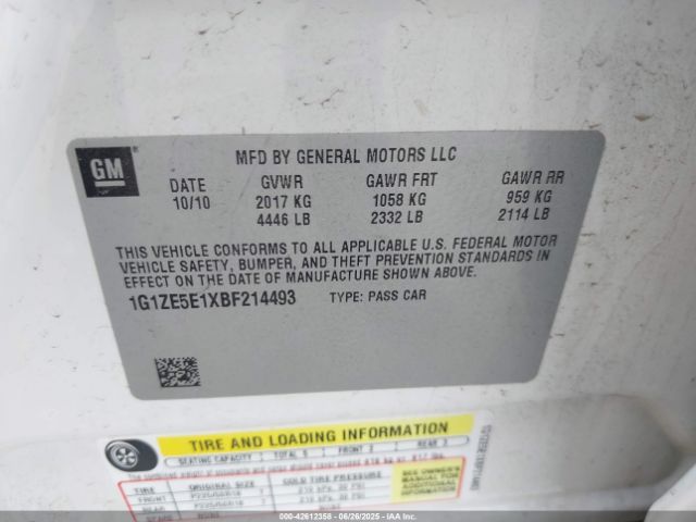 2011 CHEVROLET MALIBU 1G1ZE5E1XBF214493 Photo 8
