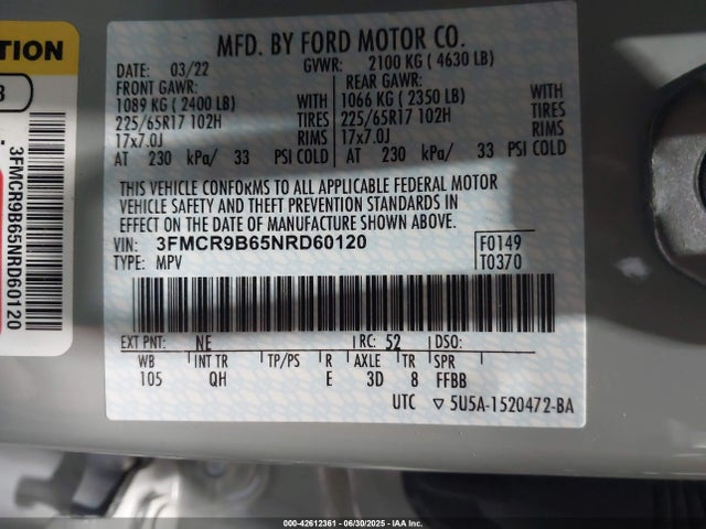 Ford dragon 2022 3FMCR9B65NRD60120 Image 9