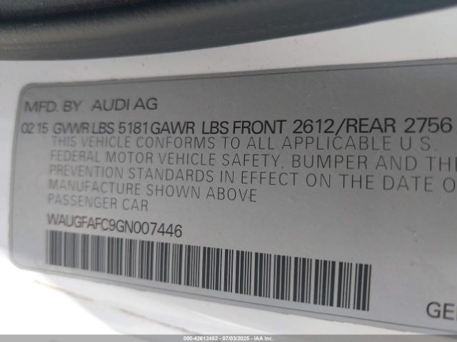 2016 AUDI A6 WAUGFAFC9GN007446 Photo 8