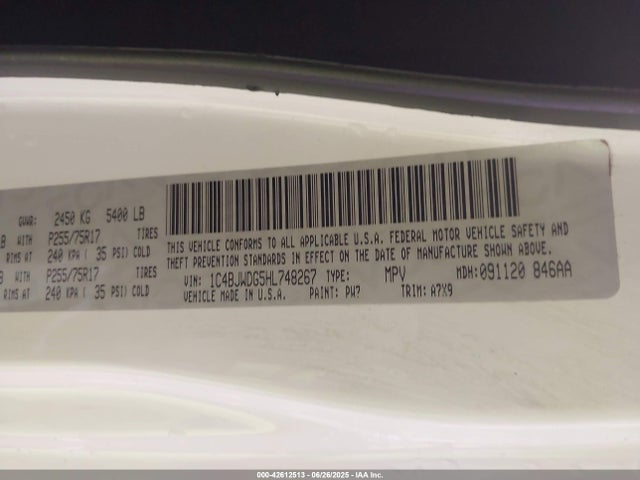 1C4BJWDG5HL748267 Jeep 2017