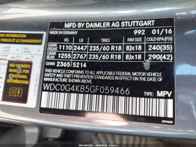 2016 MERCEDES-BENZ GLC 300 WDC0G4KB5GF059466 Photo 8