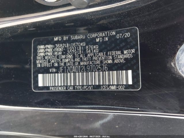 2020 SUBARU BRZ JF1ZCAC12L9702576 Photo 8