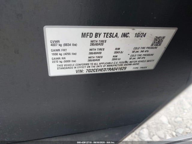 2024 TESLA CYBERTRUCK 7G2CEHED7RA041629 Photo 8
