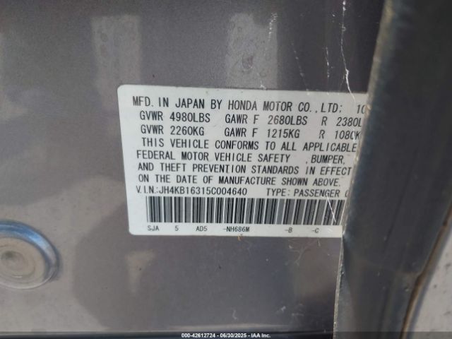 2005 ACURA RL JH4KB16315C004640 Photo 8