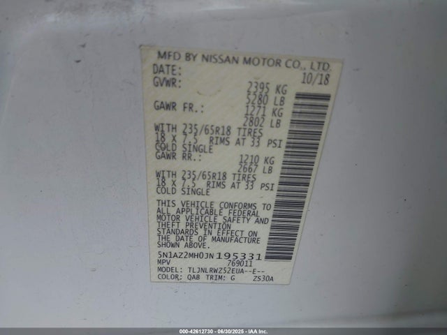 5N1AZ2MH0JN195331 Nissan 2018