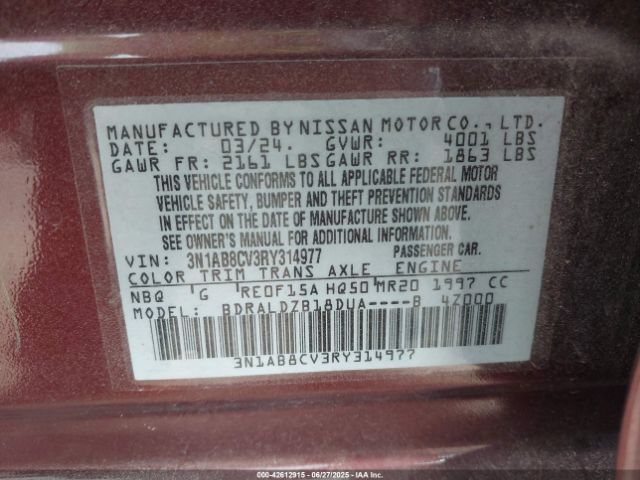 3N1AB8CV3RY314977 Nissan 2024