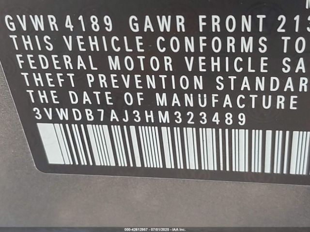 2017 VOLKSWAGEN JETTA 3VWDB7AJ3HM323489 Photo 8