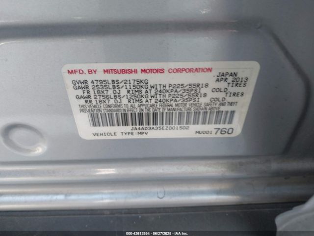 JA4AD3A35EZ001502 Mitsubishi mivec