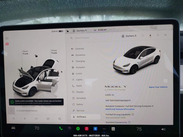 2025 TESLA MODEL Y 7SAYGDED1SA366071 Photo 6