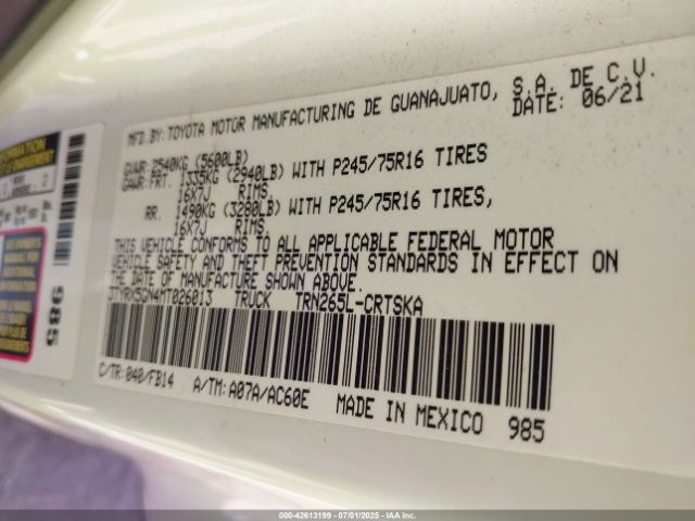 2021 TOYOTA TACOMA 3TYRX5GN4MT026013 Photo 8