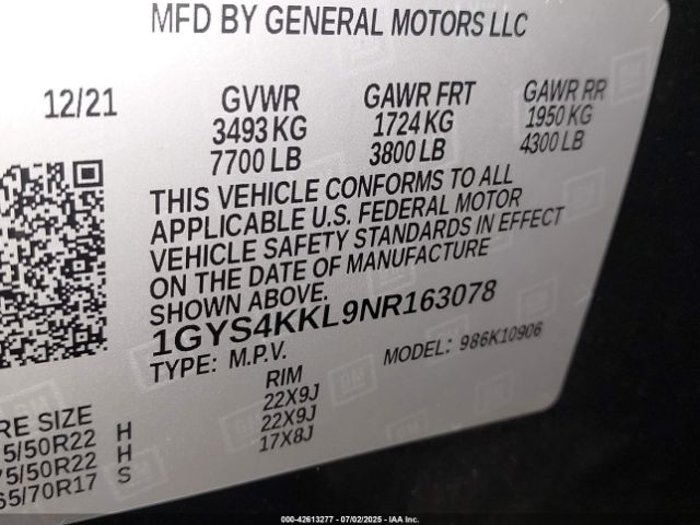 2022 CADILLAC ESCALADE ESV 1GYS4KKL9NR163078 Photo 8